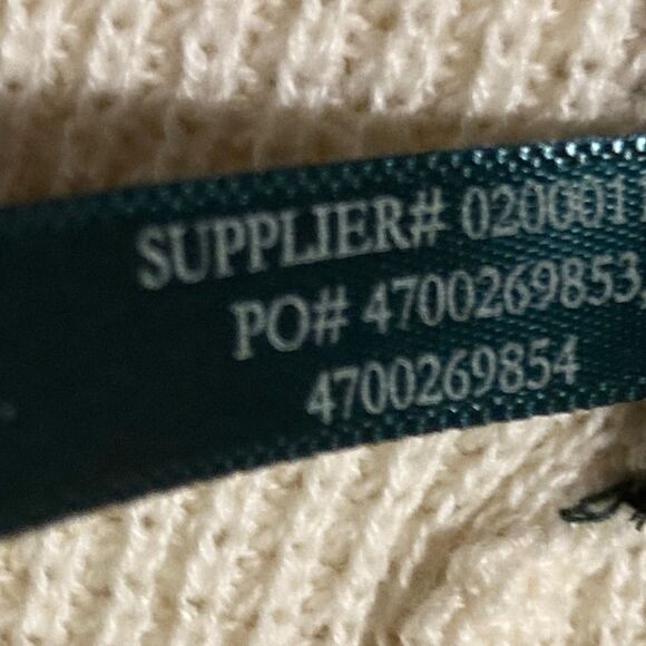 LRL Lauren Jeans Co Ralph Lauren Cream Waffle Sweater Size S - Picture 7 of 7